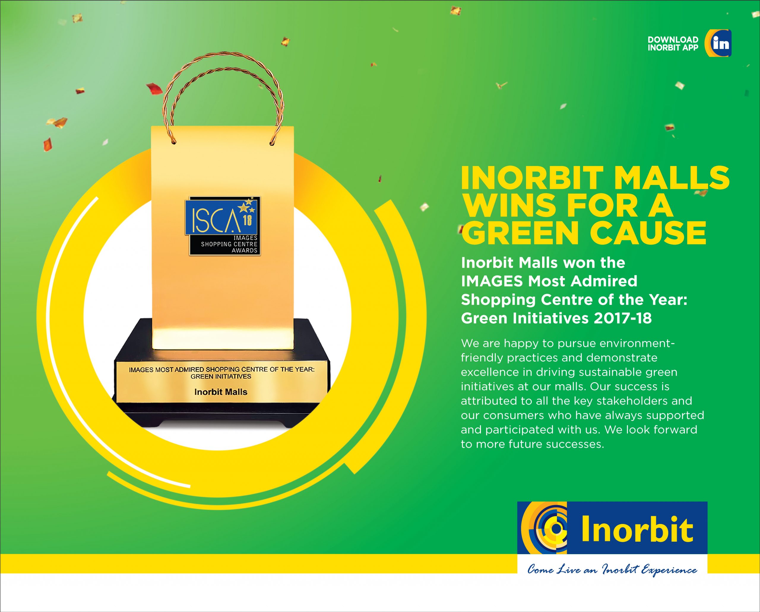 Images Most Admired Shopping Centre : Green Initiatives for Inorbit Malls